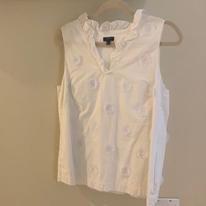 Talbots medium Petit white blouse